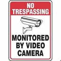 Accuform NO TRESPASSING SAFETY SIGN MONITORED MASE900XT